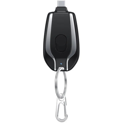 1500mAh Portable Mini  Power Bank Keychain Emergency Charger for Iphone Android Smartphone