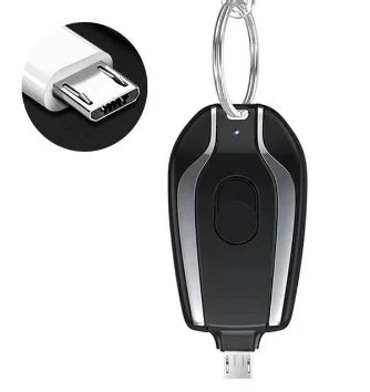 1500mAh Portable Mini  Power Bank Keychain Emergency Charger for Iphone Android Smartphone